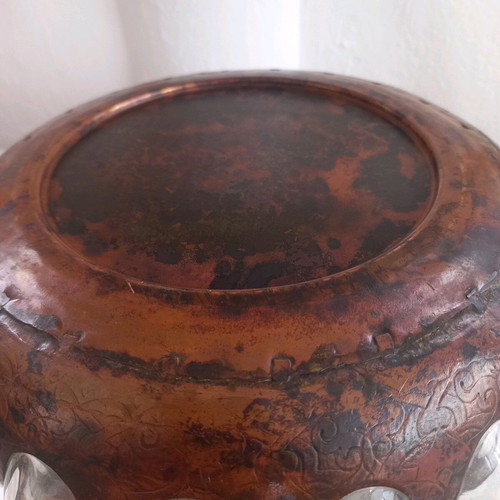 Vintage bowl used with glass and bronze from the 1980s