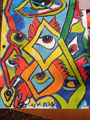 Modern large painting new, not framed yet