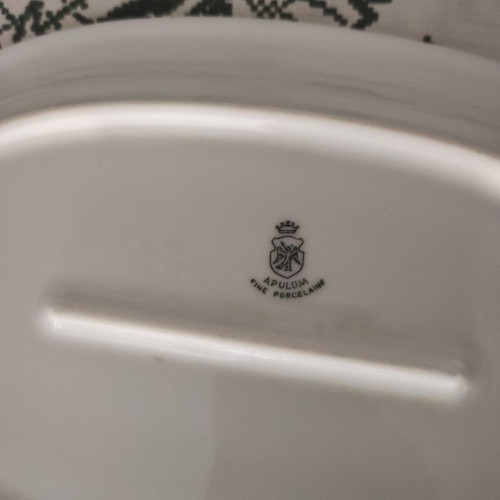 Apulum large white porcelain serving platter like new, 28 x 19.5 cm