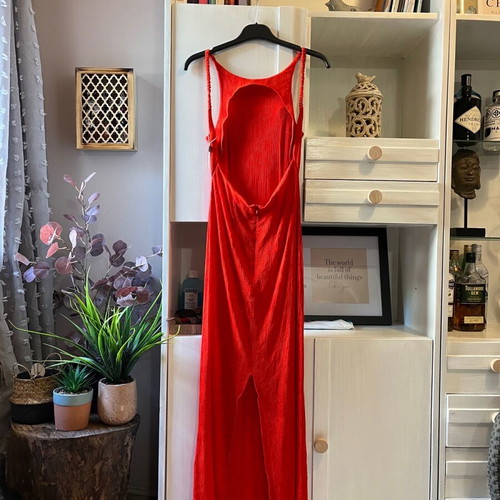 Red backless dress Small new Topshop