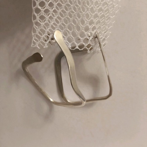Silver 925 handmade earrings with unique design like new