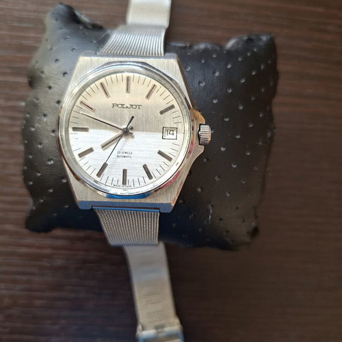 Poljot automatic wristwatch made in USSR like new, gray and silver