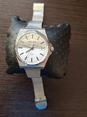 Poljot automatic wristwatch made in USSR like new, gray and silver
