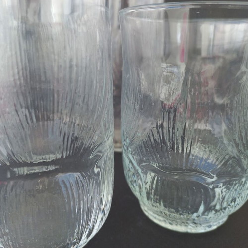 Set of 8 vintage water and wine glasses like new, glass