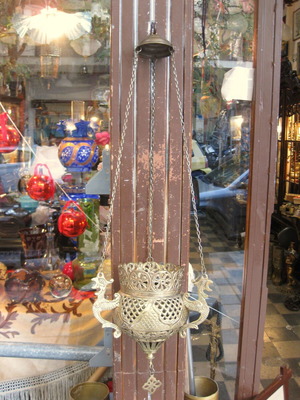 Brass hanging lamp used, large size