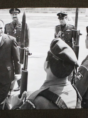 Photo 1973 Georgios Papadopoulos inspecting marine corps like new