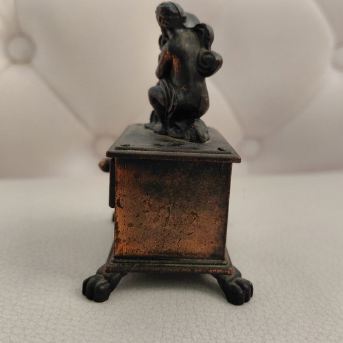 Vintage metal sharpener with Aquarius zodiac sign, 1970s