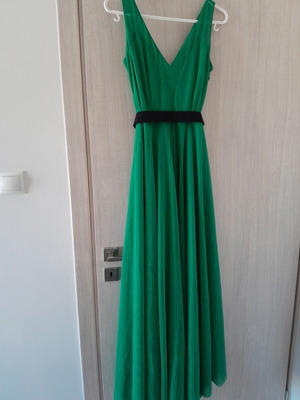 Maxi dress BSB green size 40 like new, fitted waist