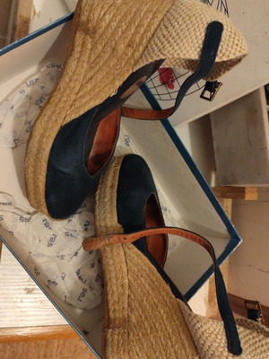 Ras espadrilles used, blue suede, size 39
