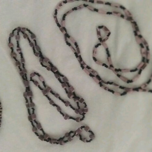 Ethnic necklace with wooden beads like new, set of 3 pieces