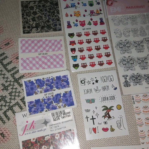 Nail sticker tattoos new, various designs