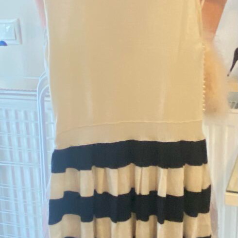 Jean Paul Gaultier dress size M like new, black and white