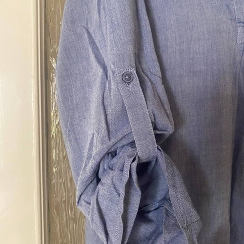 Yessica C&A Oversized Linen Shirt like new, blue, size XL