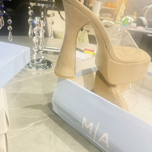 Platform mules size 40 new beige by Mia