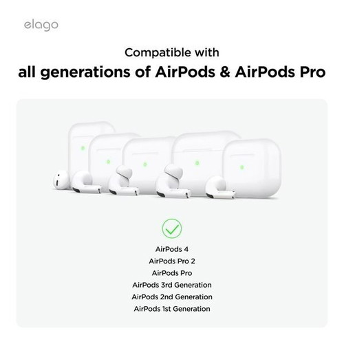 Elago Ear Hook silicone holders for AirPods and AirPods Pro, black