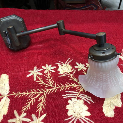 Ruga wall light used, old brass, 37cm diameter