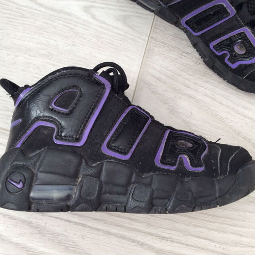 Nike Air More Uptempo FA22 BP kids shoes used, black, size 30