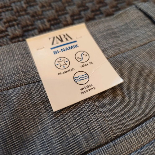 Zara dress pants new, gray, size L, tapered fit