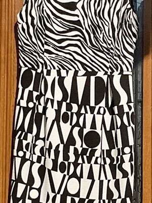 Mia black and white dress, size 46