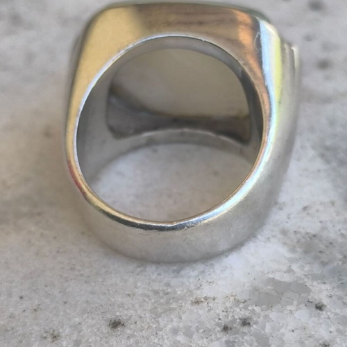 Silver ring 925 used, size 55