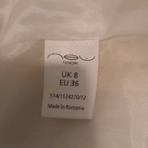 New Look wool coat like new, cream color, size S