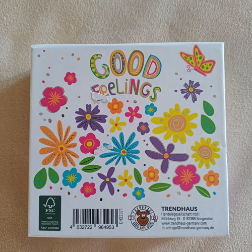 Trendhaus floral notebook with hardcover, 144 pages
