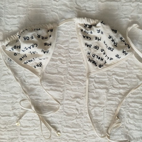 Love Stories White Swimsuit with Shoulder Bow Ties like new