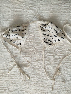Love Stories White Swimsuit with Shoulder Bow Ties like new