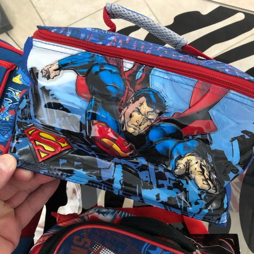 Superman Jim Lee Set of 4 Large School Backpack New
