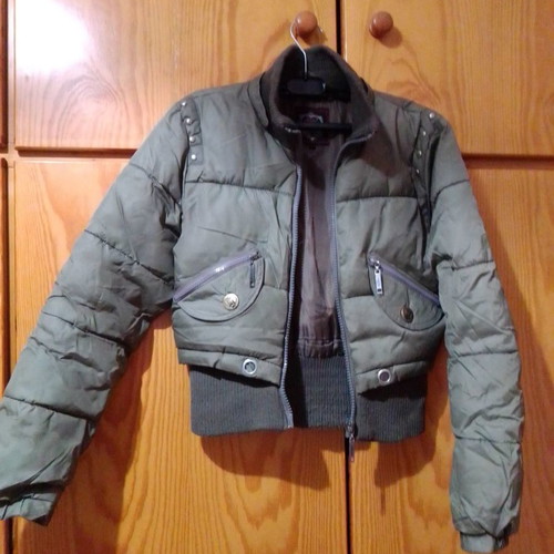 Kamora jacket used, women's olive color size XS