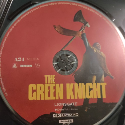 The Green Knight 4K UltraHD Blu-Ray like new, adventure drama fantasy