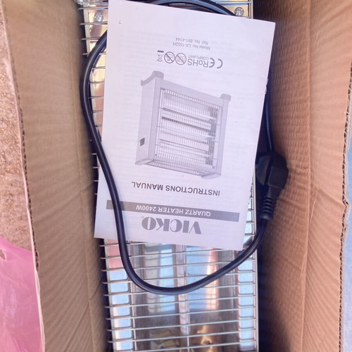 Vicko heater like new in its box