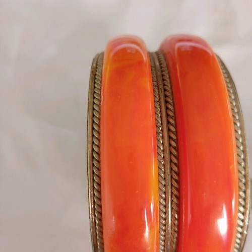 Bracelet from Tunisia, orange color