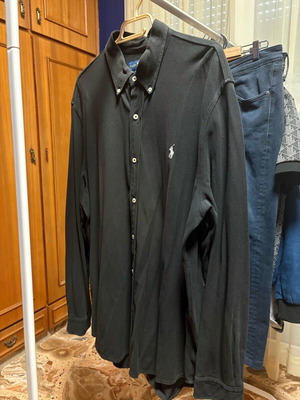 Ralph Lauren Πουκάμισο Featherweight Mesh μεταχειρισμένο, μέγεθος XL, μαύρο