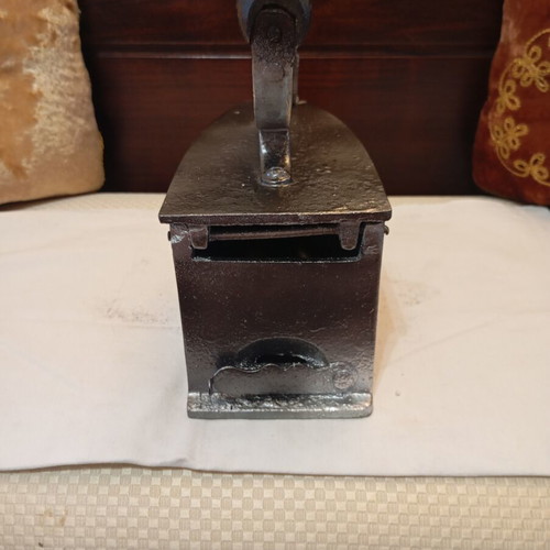 Antique traditional charcoal iron used