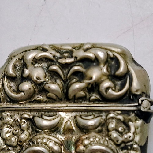 Αντίκα θήκη για σπίρτα Art Nouveau από ασήμι Sterling μεταχειρισμένη