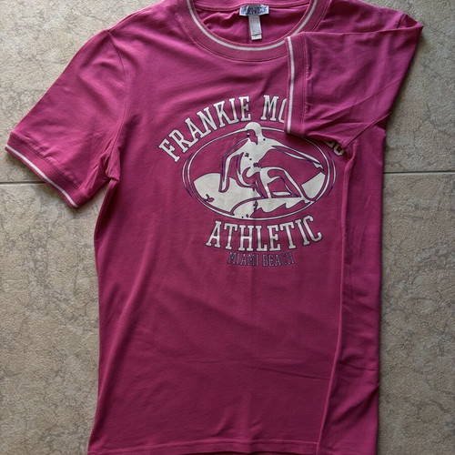 Frankie Morello Miami Beach vintage t-shirt ροζ μέγεθος L σαν καινούργιο