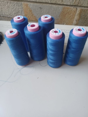 Σετ κλωστές Amann Saba TKT150 6 τεμάχια μπλε σαν καινούργιο