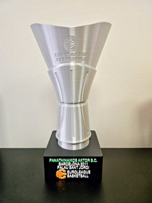 Τρόπαιο Euroleague Παναθηναϊκός - Barcelona 2011 Silk ασημί 30cm