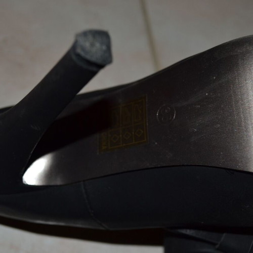 Peep toe pumps used, black, size 36, lightly worn