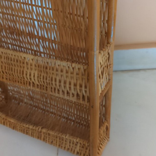 Handmade wicker basket with 3 levels used