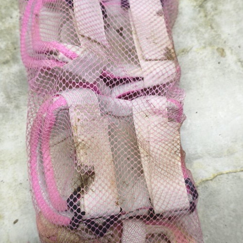 Knee pads used with storage stains