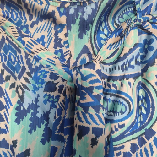 Attrattivo high-waisted pants XL with belt, blue