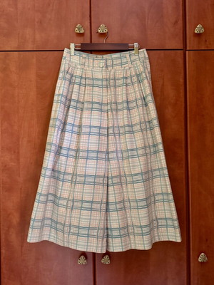 Never on Sunday checked culotte pants, size S, retro summer style