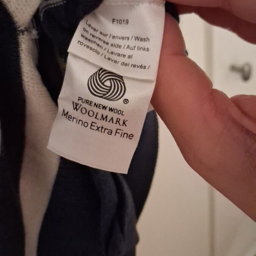 Lacoste wool dress size 38, blue and white