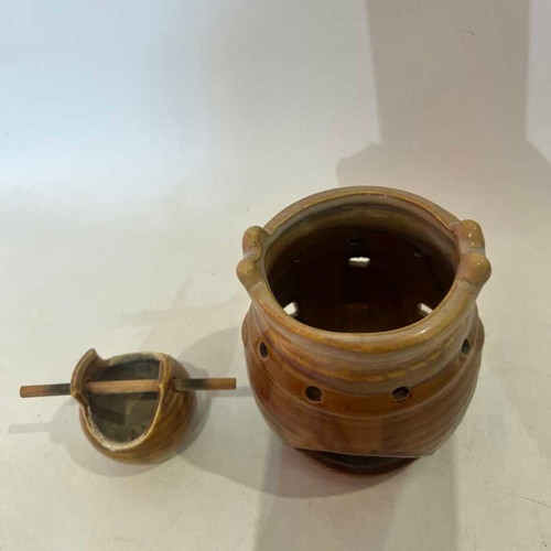 Ceramic Aroma Diffuser used, brown tone 11x9