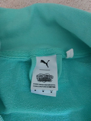 Puma SpongeBob sweatshirt jacket new, turquoise, size M