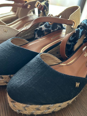 Wrangler platform sandals size 37 like new, dark blue, 5 cm heel