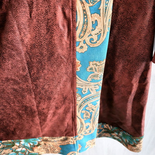 Nidodileda dress like new, brown and red, sizes M/L, faux leather
