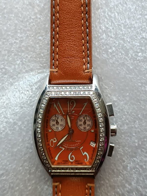 Elini Barokas stainless steel diamond wristwatch like new